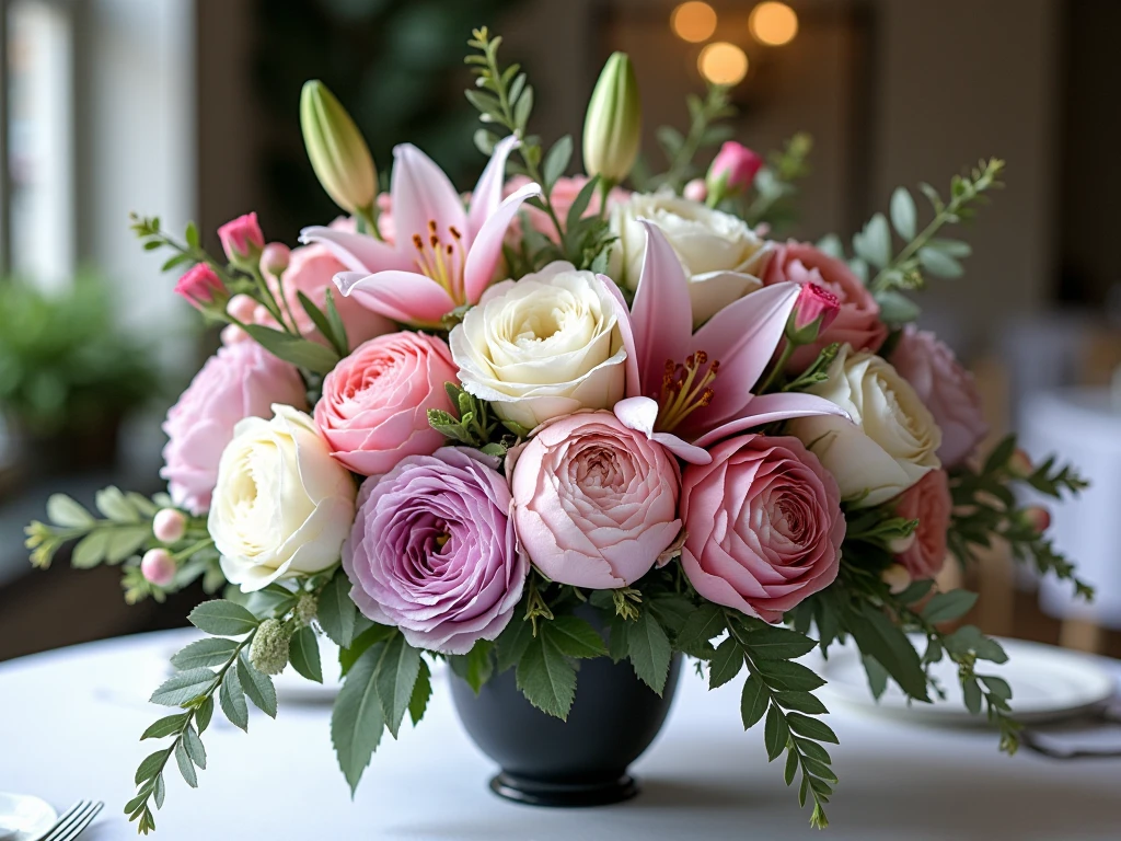 Elegant floral arrangement for party styling